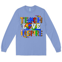 Colony Blue teach love inspire Long Sleeve Tee - AdoDesignShop