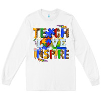 White teach love inspire Long Sleeve Tee - AdoDesignShop