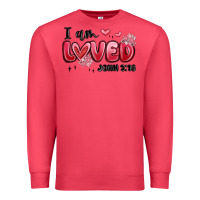 Cardinal i am loved john 3 16 Premium Sweatshirt - MaliasSmallBusiness