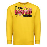 Lemon i am loved john 3 16 Premium Sweatshirt - MaliasSmallBusiness