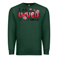 Sports Green i am loved john 3 16 Premium Sweatshirt - MaliasSmallBusiness