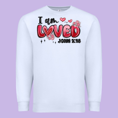 I Am Loved John 3 16 Premium Sweatshirt Designed By Maliassmallbusiness