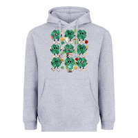 Heather Grey teacher st patrick day clovers Heavyweight Hoodie - MaliasSmallBusiness