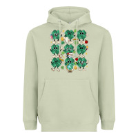 Matcha teacher st patrick day clovers Heavyweight Hoodie - MaliasSmallBusiness