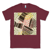 Burgundy african drum seamless pattern Classic Tee - BundleAndBundleShop