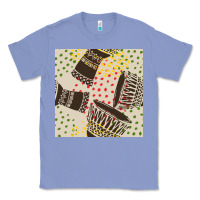 Colony Blue african drum seamless pattern Classic Tee - BundleAndBundleShop