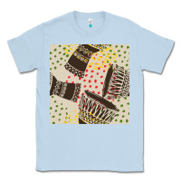 Dusty Blue african drum seamless pattern Classic Tee - BundleAndBundleShop