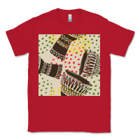 Red african drum seamless pattern Classic Tee - BundleAndBundleShop