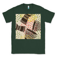Sports Green african drum seamless pattern Classic Tee - BundleAndBundleShop