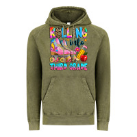 Vintage Olive rolling into third grade Vintage Hoodie - texasbilliewilder
