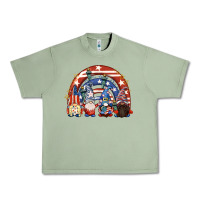 Oil Green 4th of July rainbow with gnomes Urban Heavy Tee - CowGirlArtShop