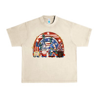 Sandshell 4th of July rainbow with gnomes Urban Heavy Tee - CowGirlArtShop