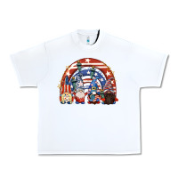 White 4th of July rainbow with gnomes Urban Heavy Tee - CowGirlArtShop
