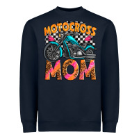 Navy motocross mom Heavyweight Sweatshirt - texasbilliewilder
