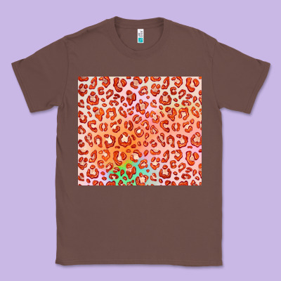 Orange Leopard Glitter Classic Tee Designed By Jahusdesignshop