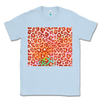 Dusty Blue orange leopard glitter Classic Tee - JahusDesignShop