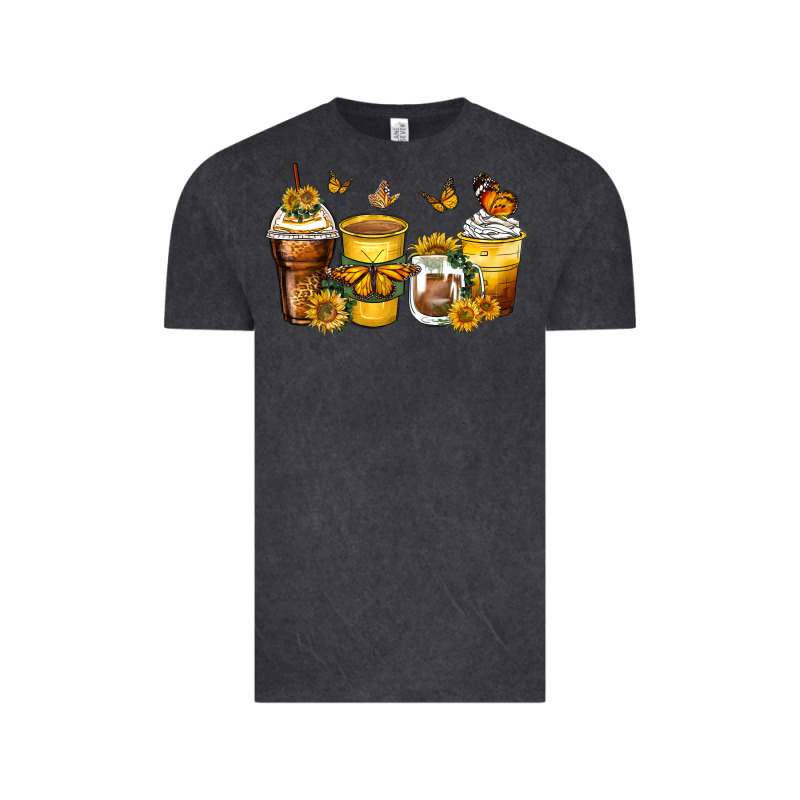 Butterfly Coffee Cups Vintage Tee by Zillion Design Studio | Teevron