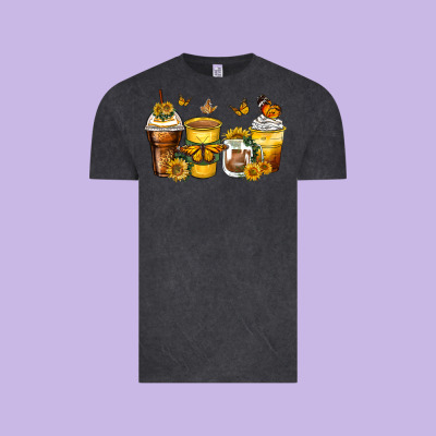 Butterfly Coffee Cups Vintage Tee Designed By Zillion Design Studio