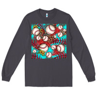 Smoke baseball leopard turquoise sunflower seamless pattern Long Sleeve Tee - JahusDesignShop