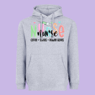 Coffee Scrubs Rubber Gloves Nurse Heavyweight Hoodie Designed By Maliassmallbusiness