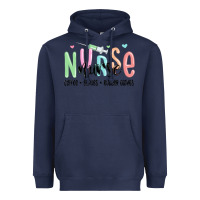 Navy coffee scrubs rubber gloves nurse Heavyweight Hoodie - MaliasSmallBusiness