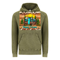 Vintage Olive happy camper Vintage Hoodie - JahusDesignShop