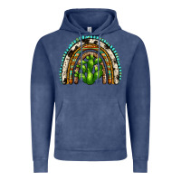 Vintage Denim western cactus rainbow Vintage Hoodie - Zillion Design Studio
