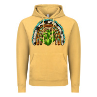 Vintage Mustard western cactus rainbow Vintage Hoodie - Zillion Design Studio