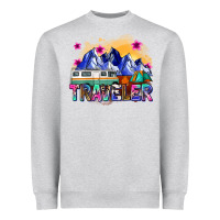 Heather Grey traveler Heavyweight Sweatshirt - Zillion Design Studio