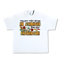 White may your coffe always be stronger than your passengers Urban Heavy Tee - CowhideDigitalArt