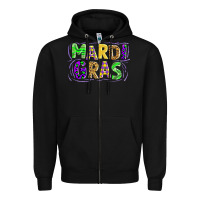 Black mardi gras Zipper Hoodie - AdoDesignShop