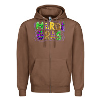 Chestnut mardi gras Zipper Hoodie - AdoDesignShop
