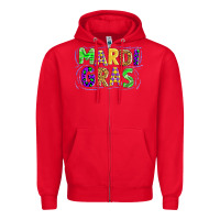 Red mardi gras Zipper Hoodie - AdoDesignShop