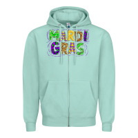Seafoam mardi gras Zipper Hoodie - AdoDesignShop
