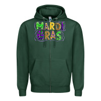 Sports Green mardi gras Zipper Hoodie - AdoDesignShop