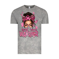 Cloud Rock brest cancer warrior afro messy bun Vintage Tee - texasbilliewilder