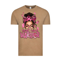 Vintage Coffee brest cancer warrior afro messy bun Vintage Tee - texasbilliewilder
