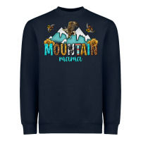 Navy mountain mama Heavyweight Sweatshirt - texasbilliewilder