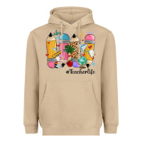 Mushroom teacher life pencils Heavyweight Hoodie - MaliasSmallBusiness