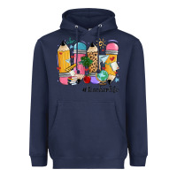 Navy teacher life pencils Heavyweight Hoodie - MaliasSmallBusiness