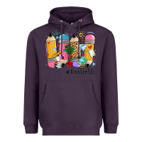 Plum teacher life pencils Heavyweight Hoodie - MaliasSmallBusiness