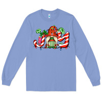Colony Blue joy with gnomes and christmas cookie and candies Long Sleeve Tee - AdoDesignShop
