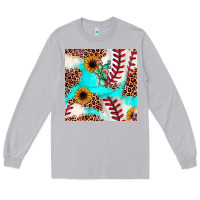 Moon Dust baseball leopard turquoise cactus sunflower seamless pattern Long Sleeve Tee - JahusDesignShop
