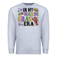 Heather Grey in my mardi gras era Premium Sweatshirt - MaliasSmallBusiness