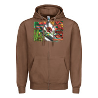 Chestnut mexico flag sunflowers roses and cactus with serape aztec and leopard Zipper Hoodie - Artiststas