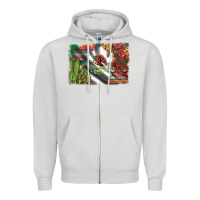 Dove Grey mexico flag sunflowers roses and cactus with serape aztec and leopard Zipper Hoodie - Artiststas