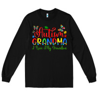 Black autism grandma i love my grandson Long Sleeve Tee - Artiststas