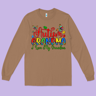 Autism Grandma I Love My Grandson Long Sleeve Tee Designed By Artiststas