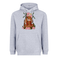Heather Grey chicken Heavyweight Hoodie - MaliasSmallBusiness