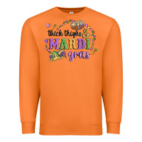 Carrot thick thighs mardi gras Premium Sweatshirt - MaliasSmallBusiness